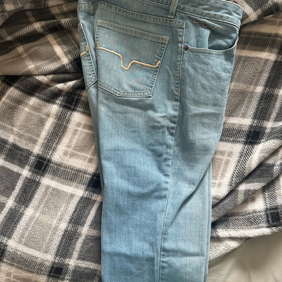 Kimes Ranch Light Blue Flare Jeans - Picture 1 of 3
